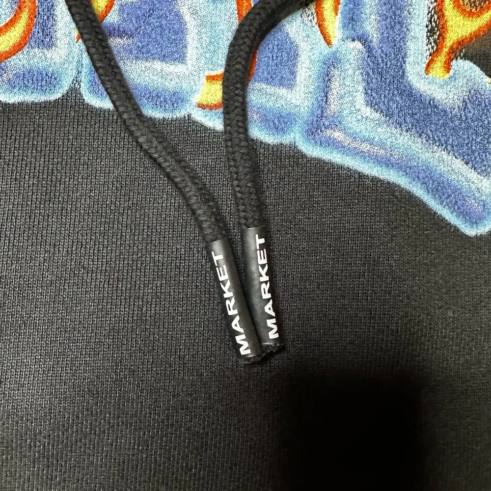 NWOT Market RARE Icy Hot Logo Hoodie Sweatshirt in Black Men’s M - Picture 9 of 10